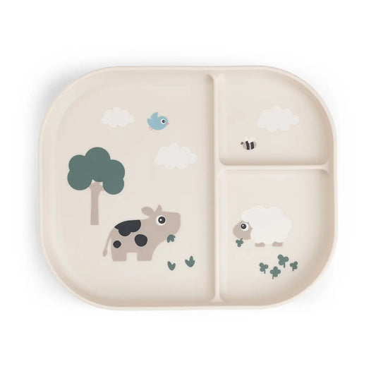 Done By Deer - Foodie Compartment Plate Tiny Farm Sand