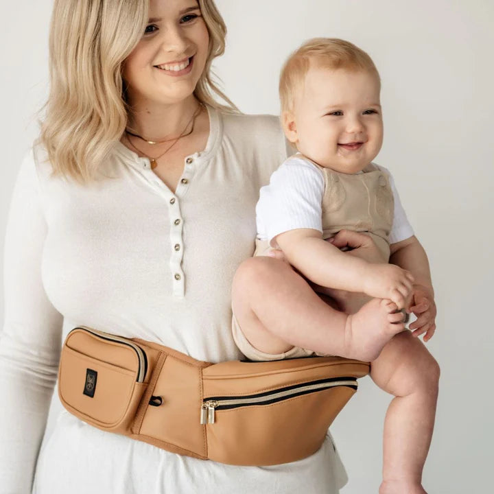 Hackerlily - HipSurfer Ergonomic Hip Seat Baby Carrier Tan