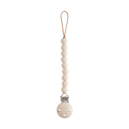 Mushie - Silicone Pacifier Clip - Hera Shifting Sands