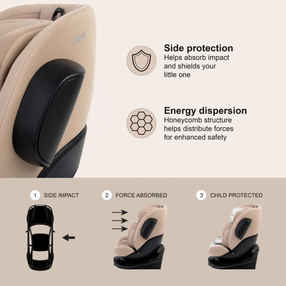 Jikel - Jupiter 360° Slide-Out Car Seat – Beige
