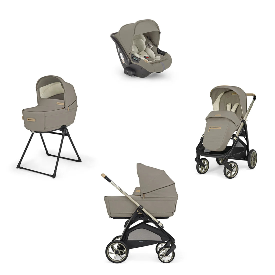 Inglesina - 4-In-1 Aptica Travel System - Element Honey Beige Acru+Bag