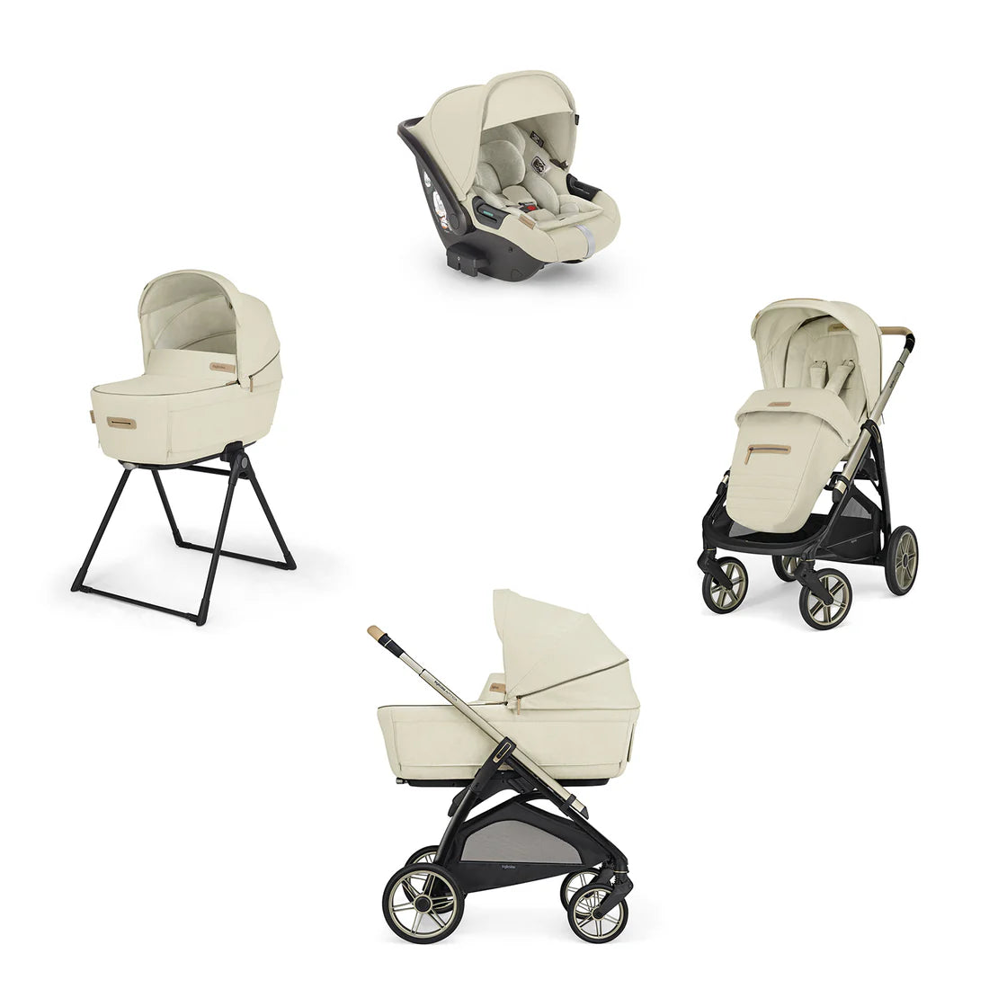 Inglesina - 4-In-1 Aptica Travel System - Element Pure Acru+Bag
