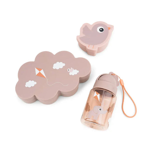 Done By Deer Lunch & Snack Box W/Straw Bottle Playground Powder