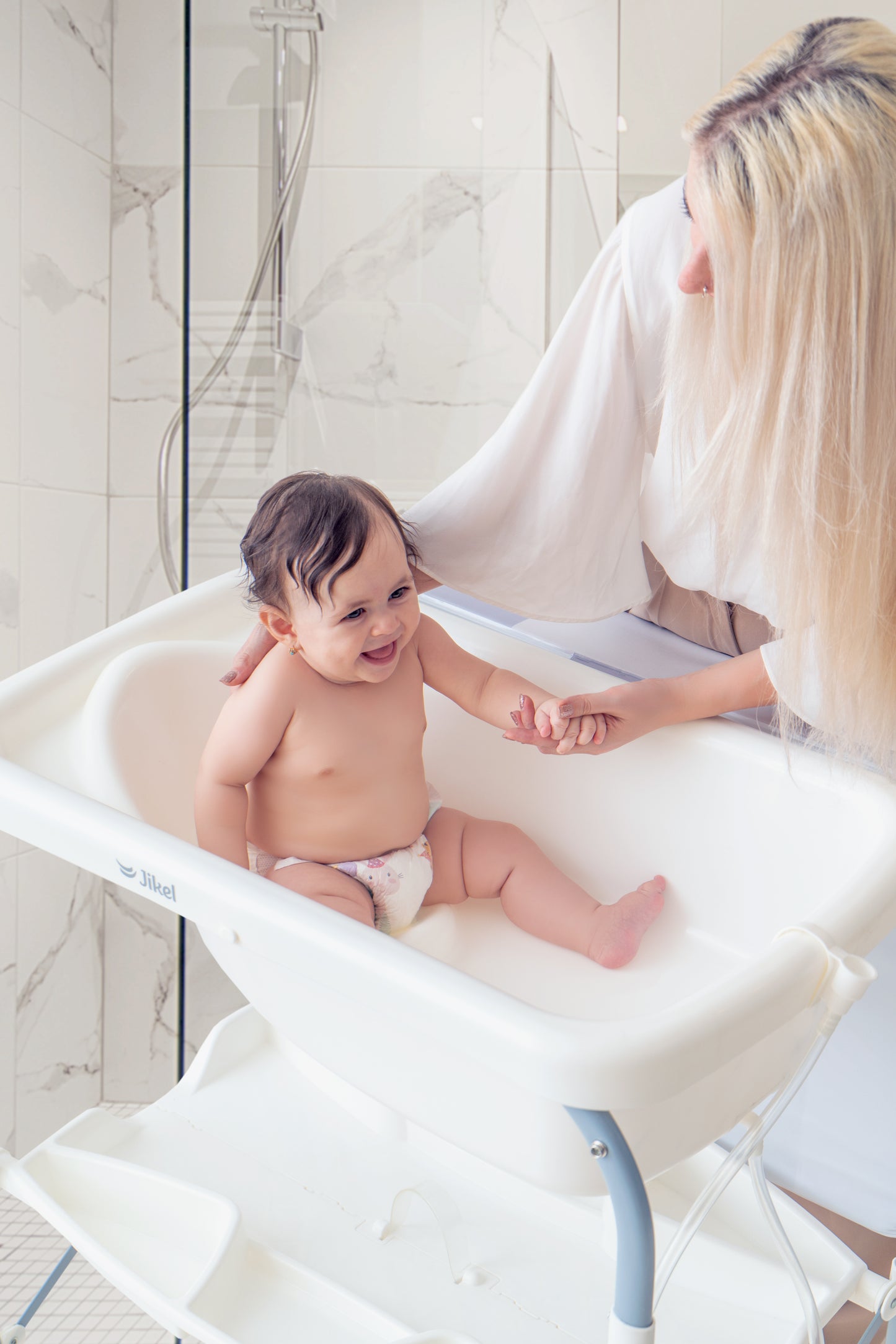 Jikel - Ripple Bath & Changing Table - Grey