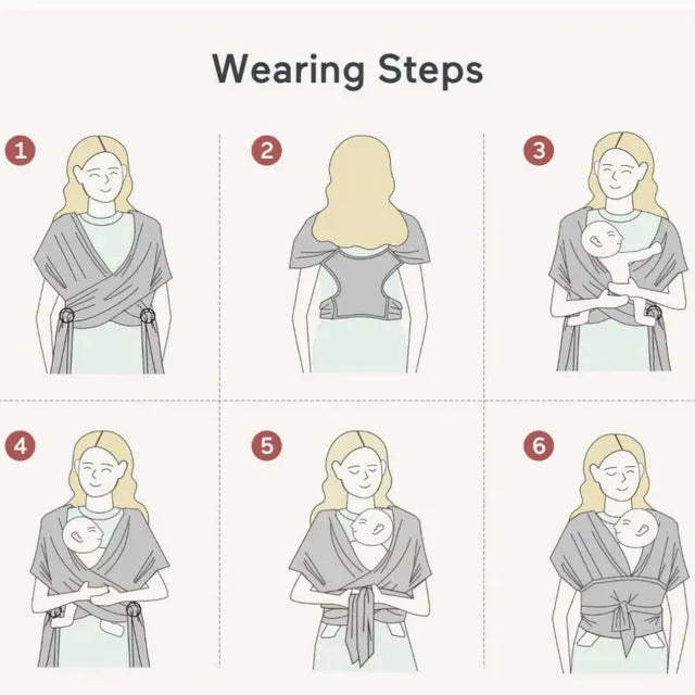 Momcozy - Baby Wrap Carrier Grey