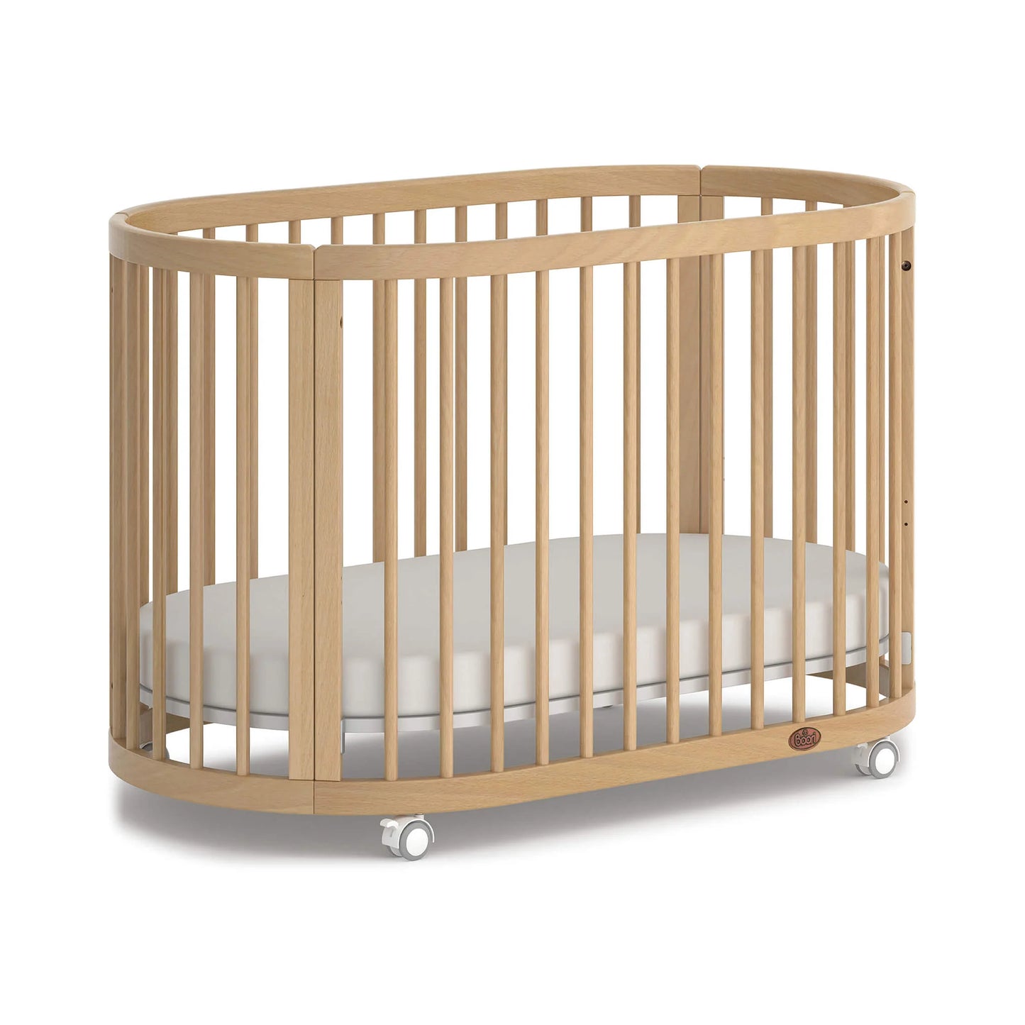 Boori - Oasis Oval Cot  and 3 Drawer Chest Beech Almond