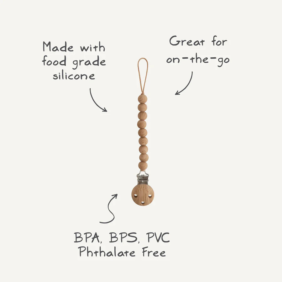 Mushie - Silicone Pacifier Clip - Hera Tradewinds