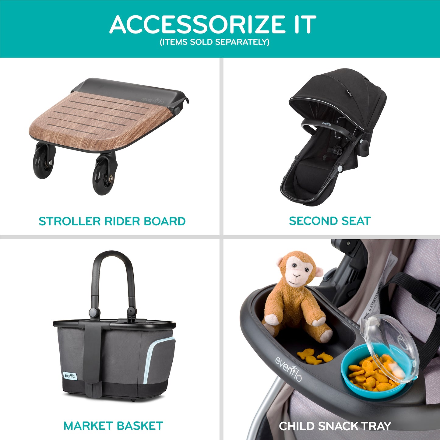 Evenflo - Pivot Xpand Modular Travel System with LiteMax Infant Car Seat - Ayrshire Black
