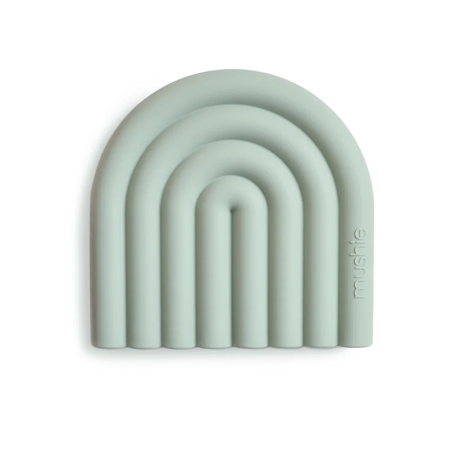 Mushie - Teether Rainbow Cambridge Blue