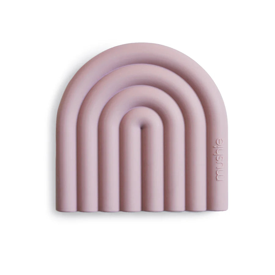 Mushie - Teether Rainbow Mauve