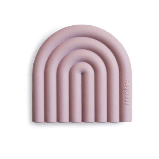 Mushie - Teether Rainbow Mauve