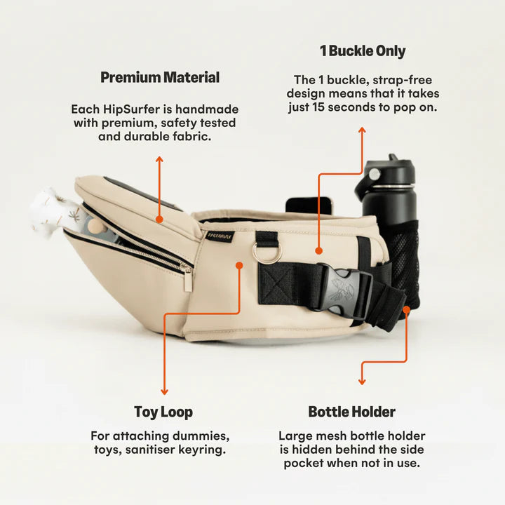 Hackerlily - HipSurfer Ergonomic Hip Seat Baby Carrier Sand