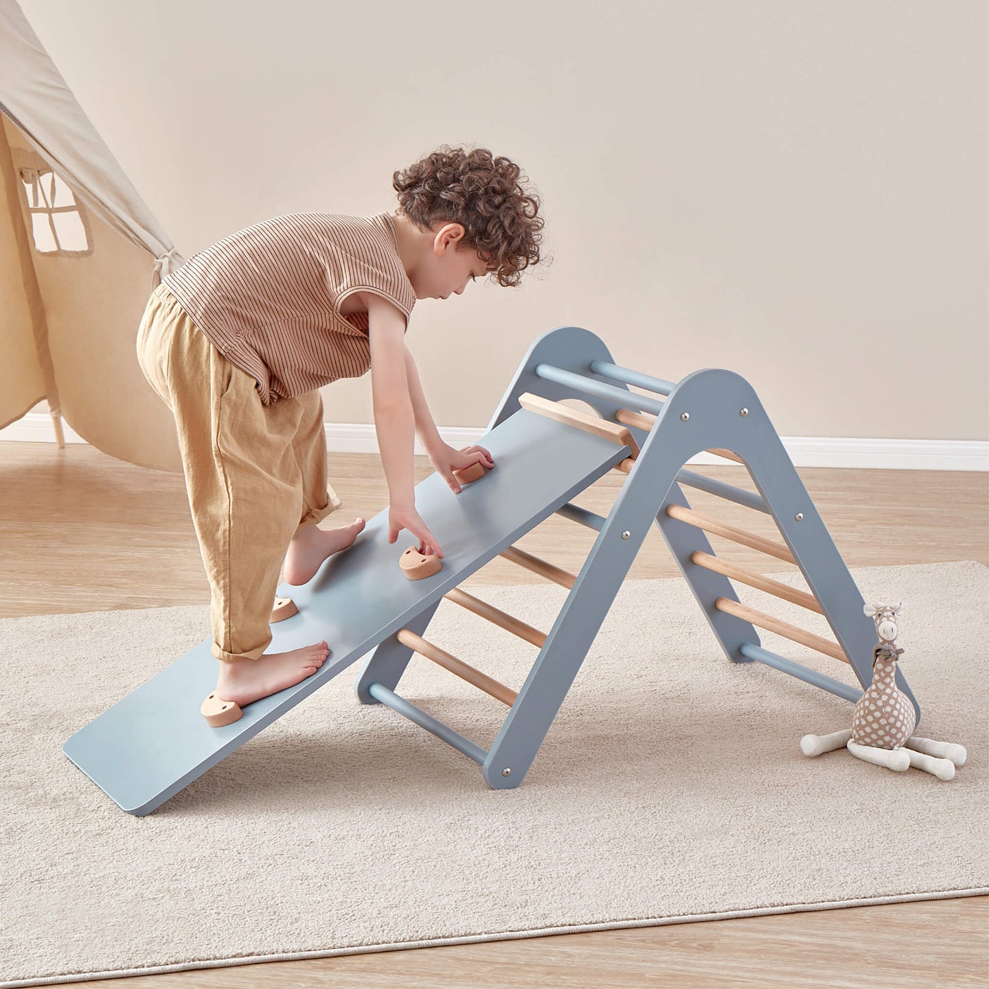 Boori - Tidy Climbing 3 Pieces Set -  Blueberry and Almond