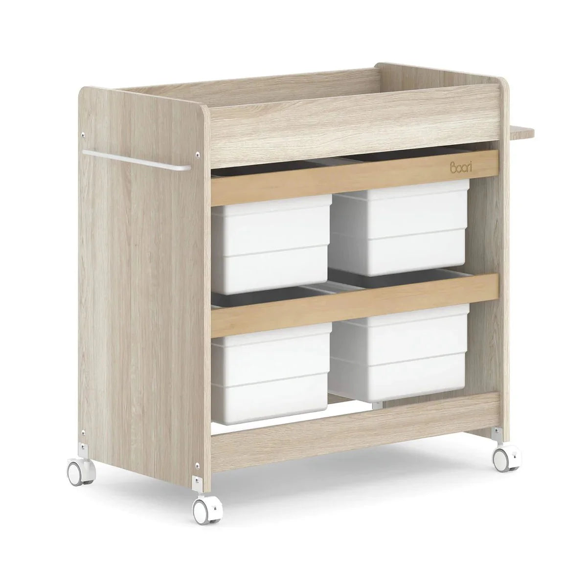 Boori - Natty Cot with Mattress, Storage Changer and Wardrobe Set Barley Oak