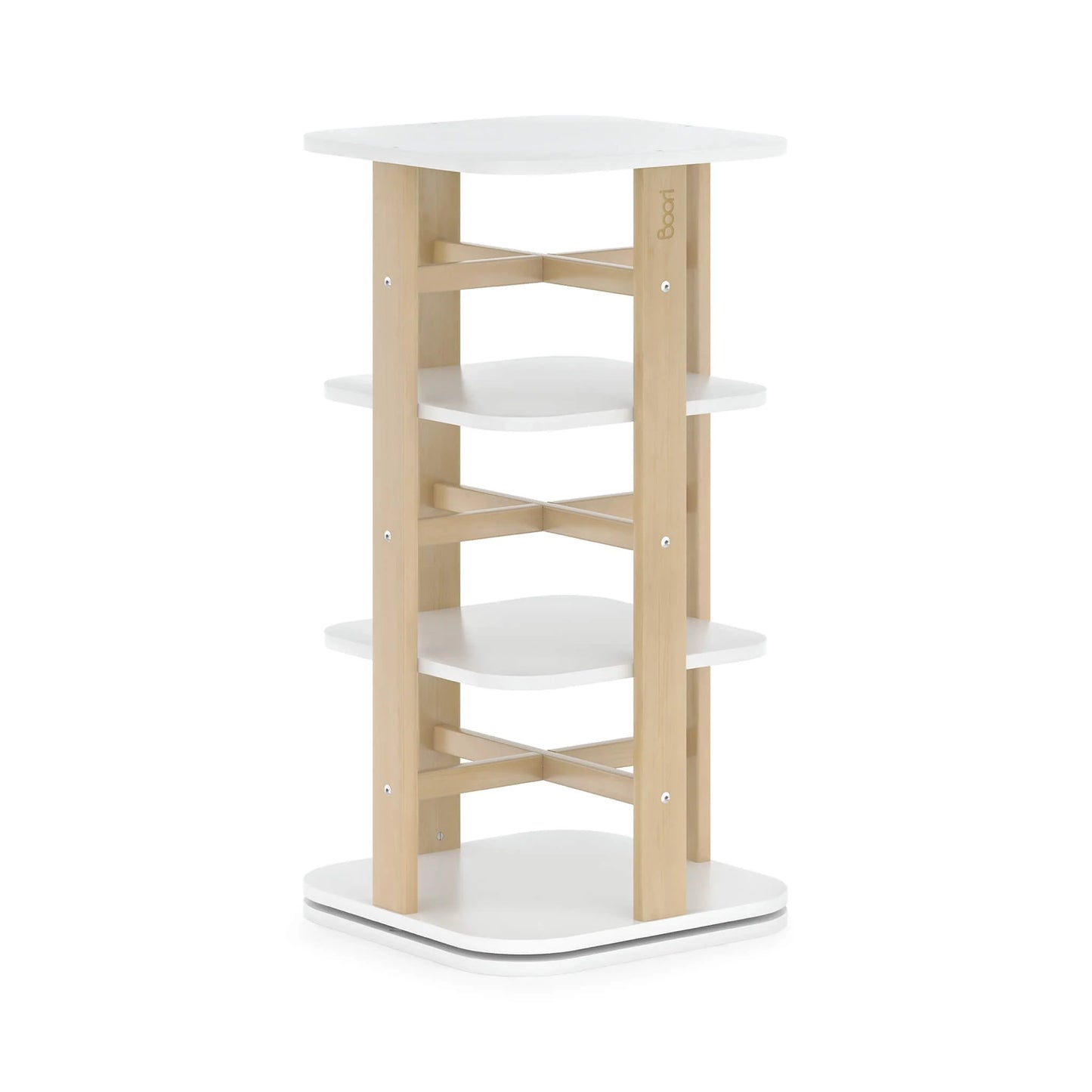 Boori - Tidy Rotating Bookshelf_ Barley White and Almond