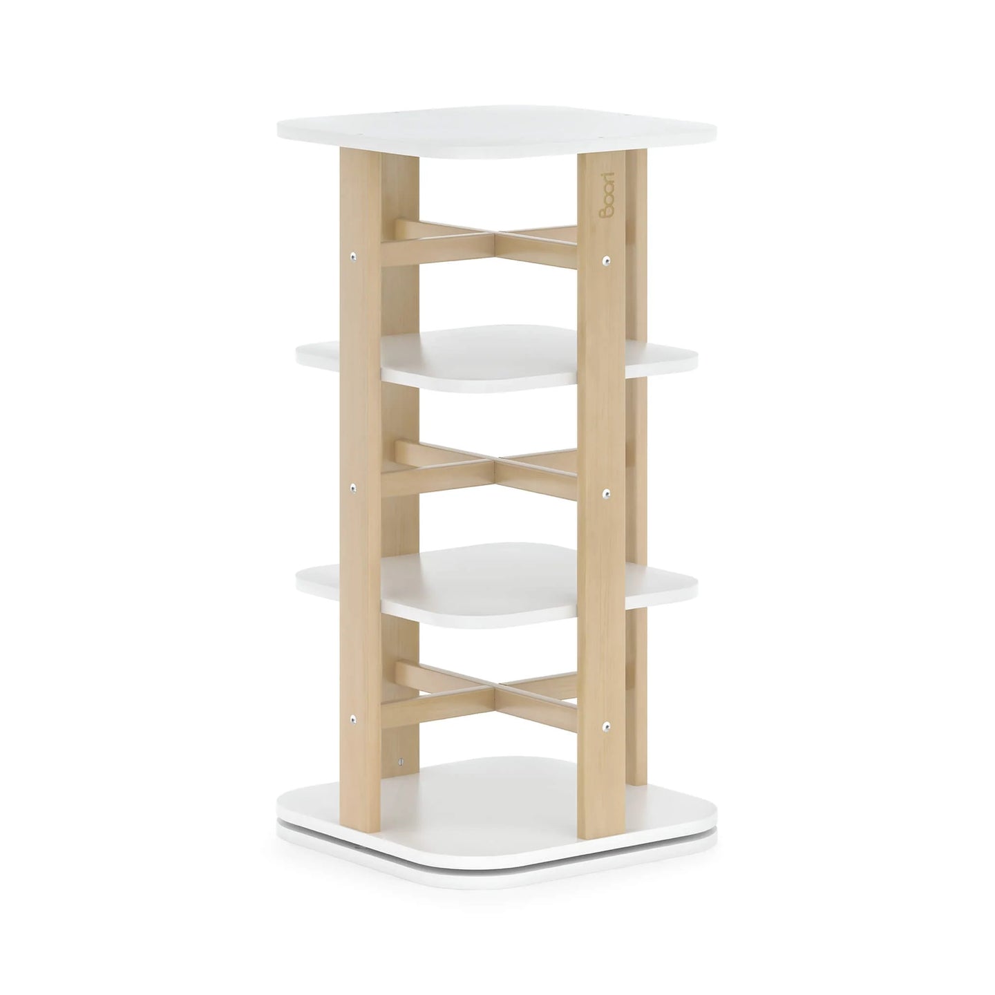Boori - Tidy Rotating Bookshelf_ Barley White and Almond