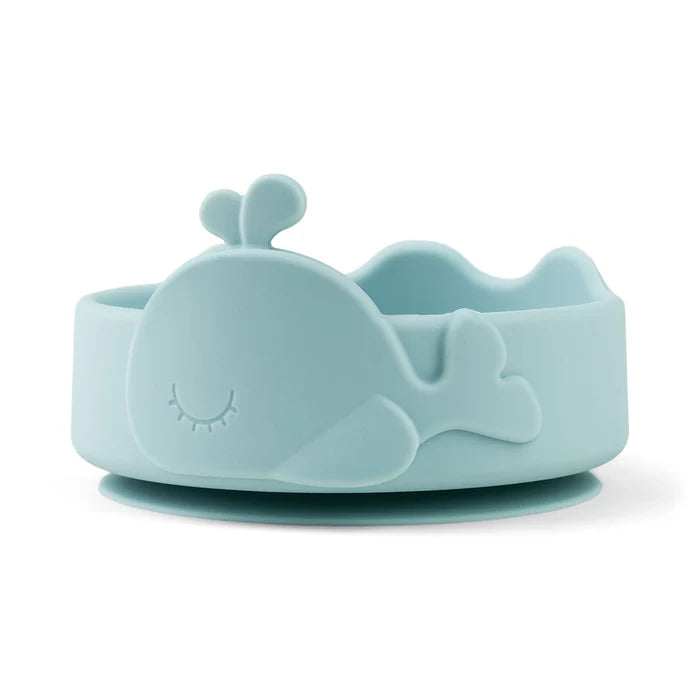 Done by Deer - Silicone Stick&Stay Bowl & Baby Spoon Blue