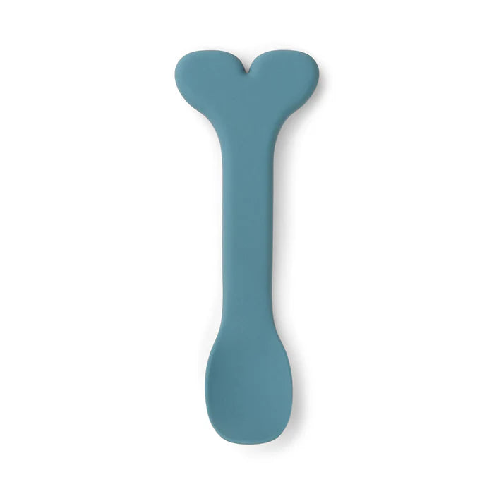 Done by Deer - Silicone Stick&Stay Bowl & Baby Spoon Blue