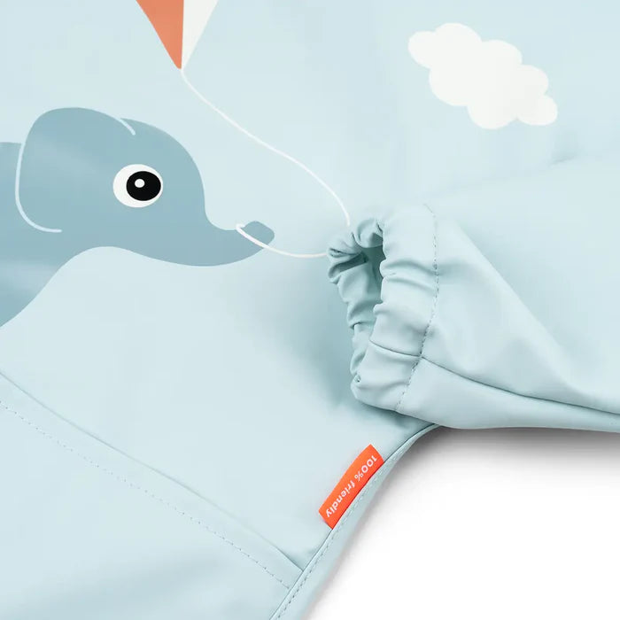 Done By Deer -Sleeved pocket bib Playground Blue