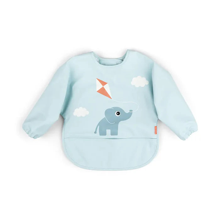 Done By Deer -Sleeved pocket bib Playground Blue