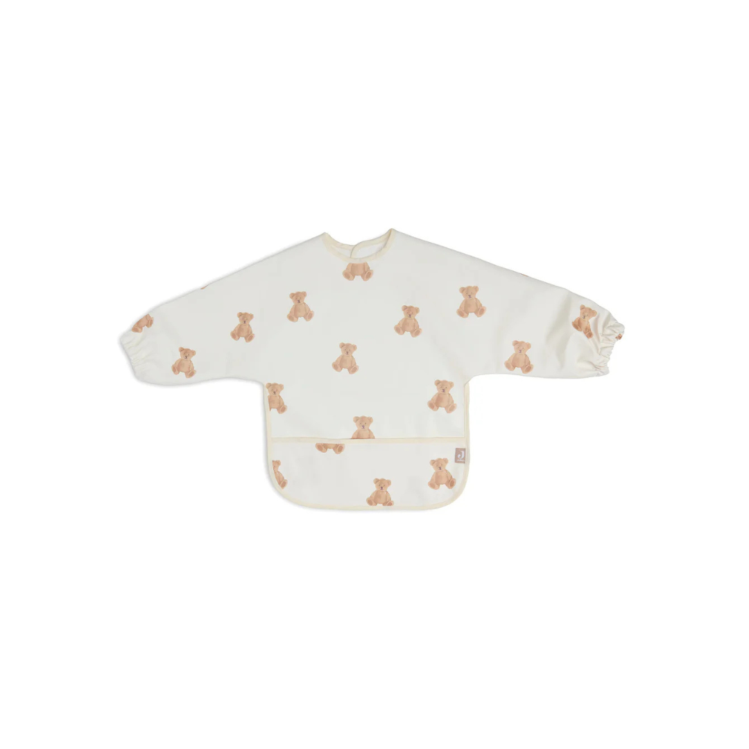 Jollein - Bib Waterproof with Sleeves Teddy Bear