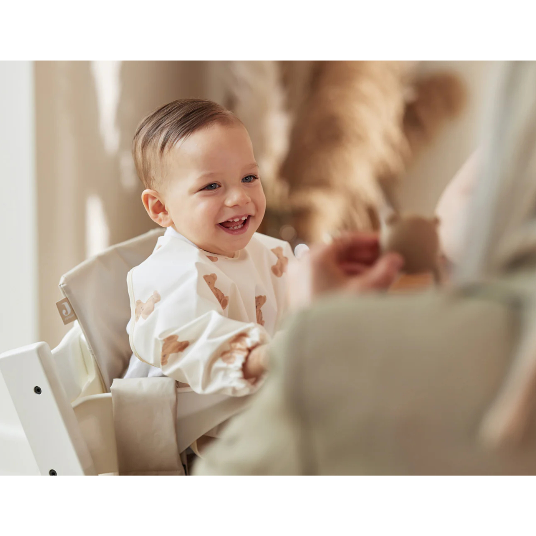 Jollein - Bib Waterproof with Sleeves Teddy Bear
