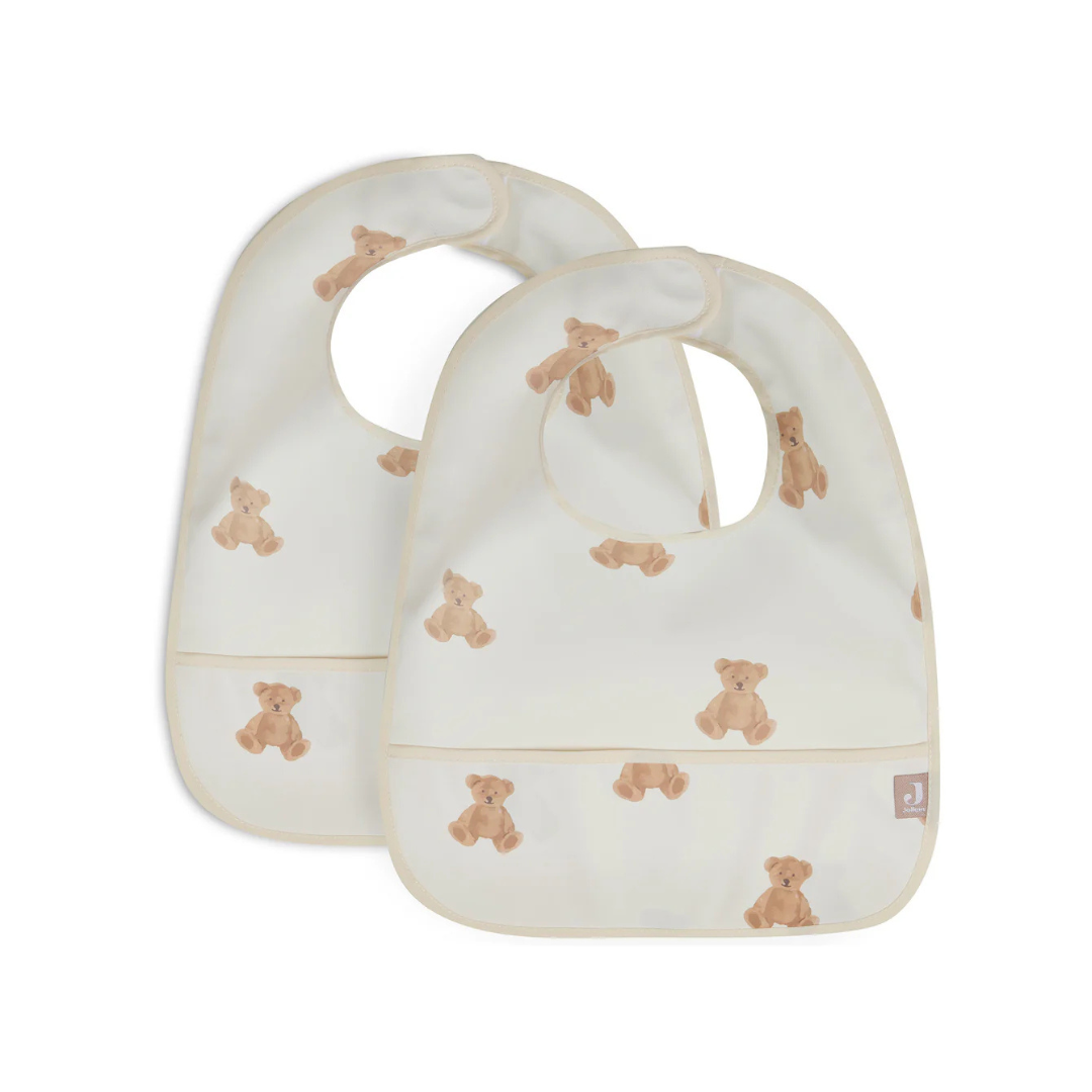 Jollein - Bib Waterproof Teddy Bear (2pack)