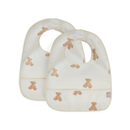 Jollein - Bib Waterproof Teddy Bear (2pack)