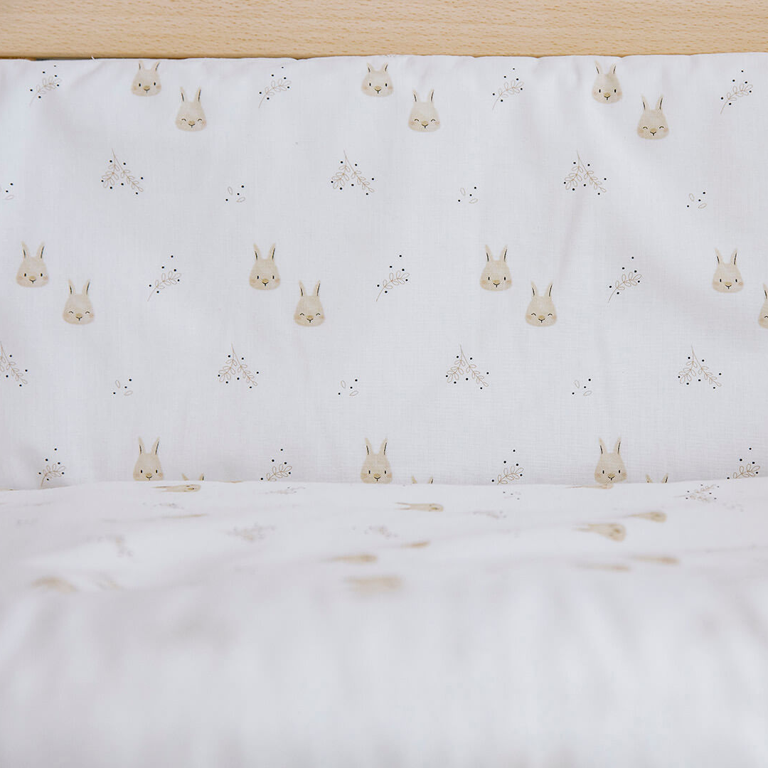 MICUNA - KIT DUVET+ HEAD PROTECTOR MINI-COT 80 x 50 TX-934 RABBIT