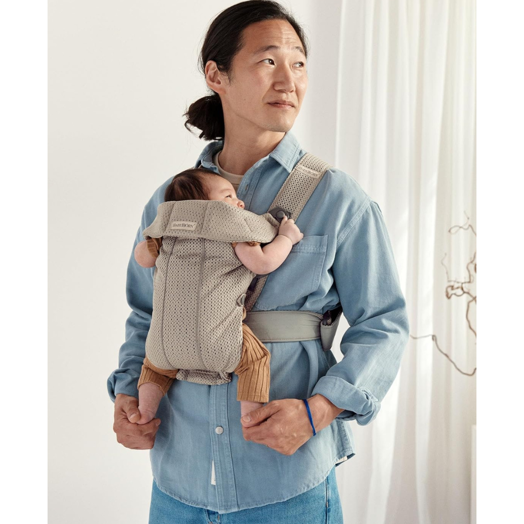 Baby Carrier Mini, 3D Mesh, Grey Beige