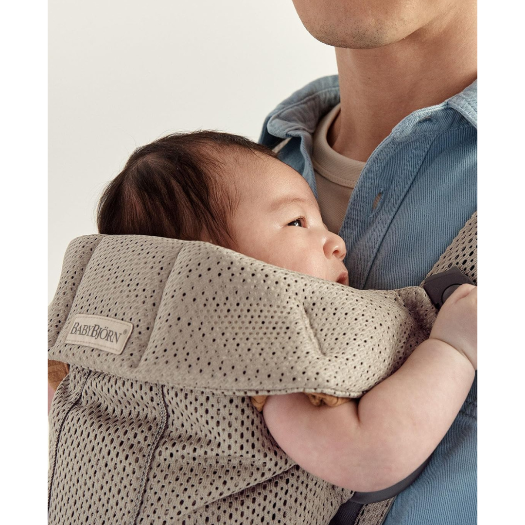 Baby Carrier Mini, 3D Mesh, Grey Beige