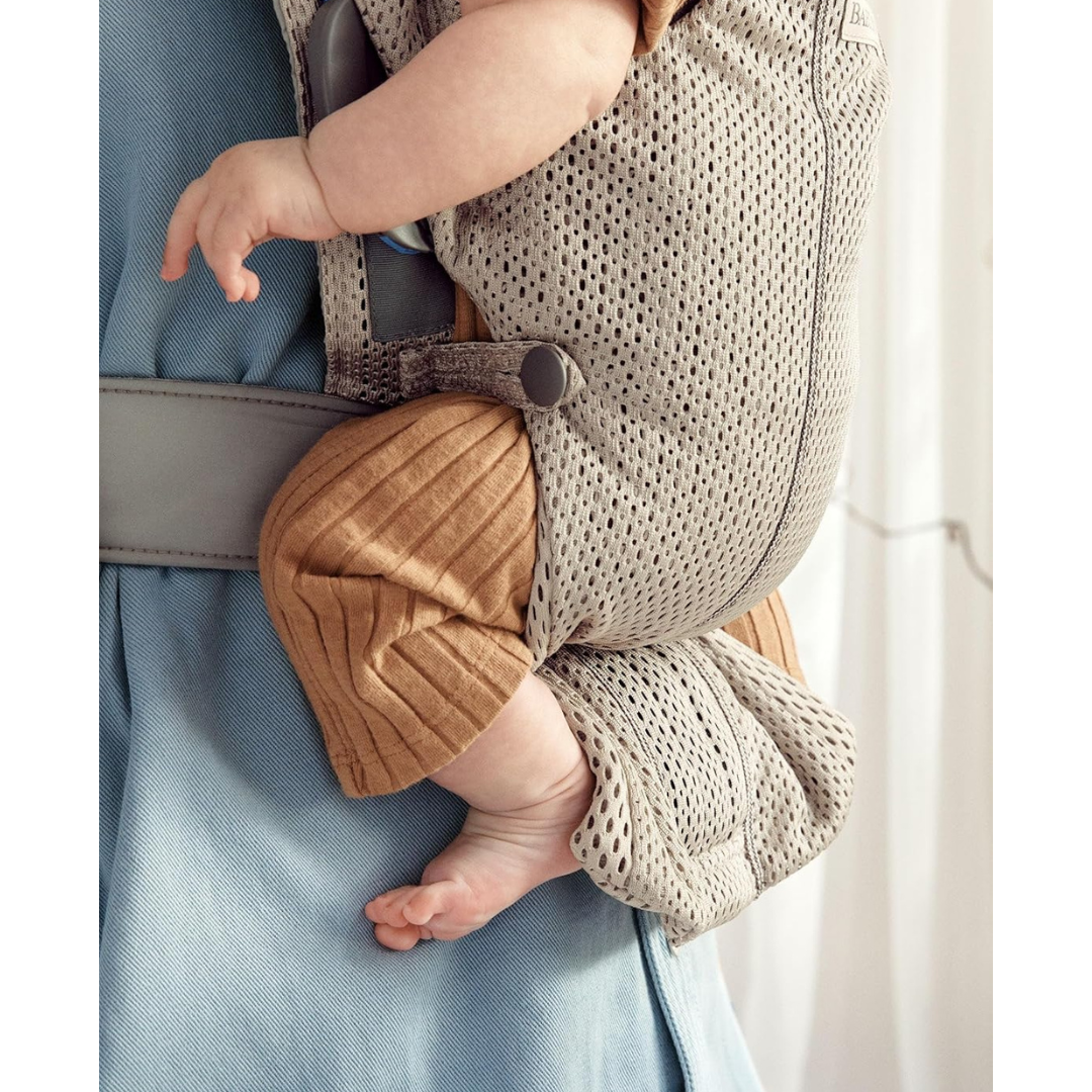 Baby Carrier Mini, 3D Mesh, Grey Beige