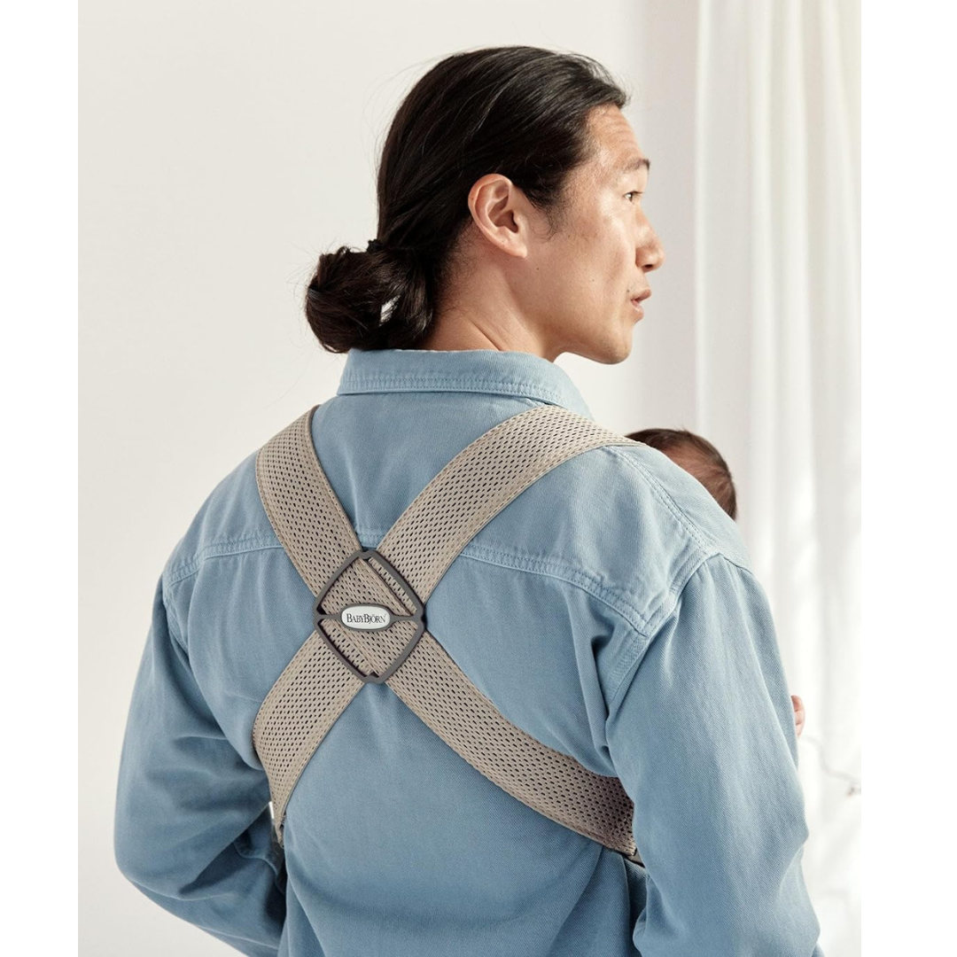 Baby Carrier Mini, 3D Mesh, Grey Beige