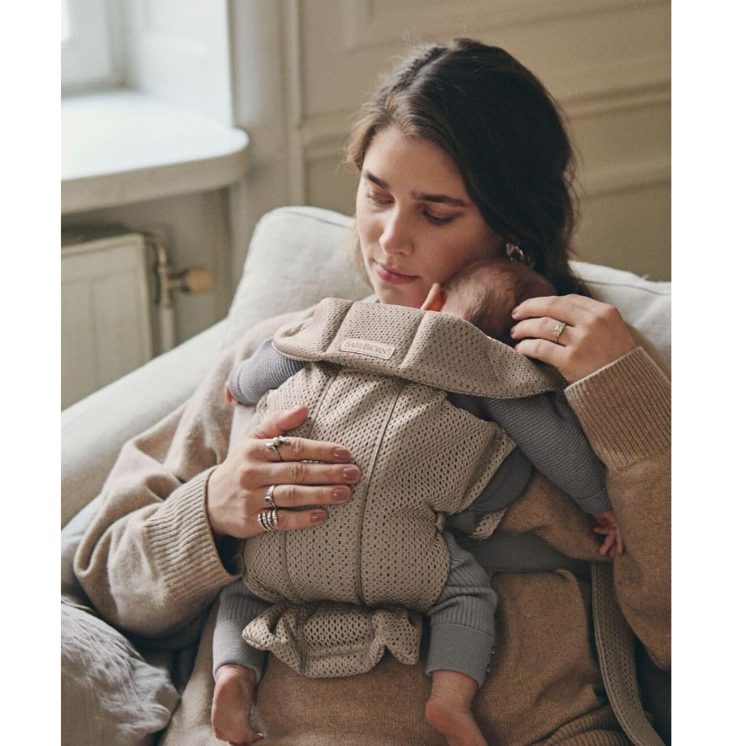 Baby Carrier Mini, 3D Mesh, Grey Beige