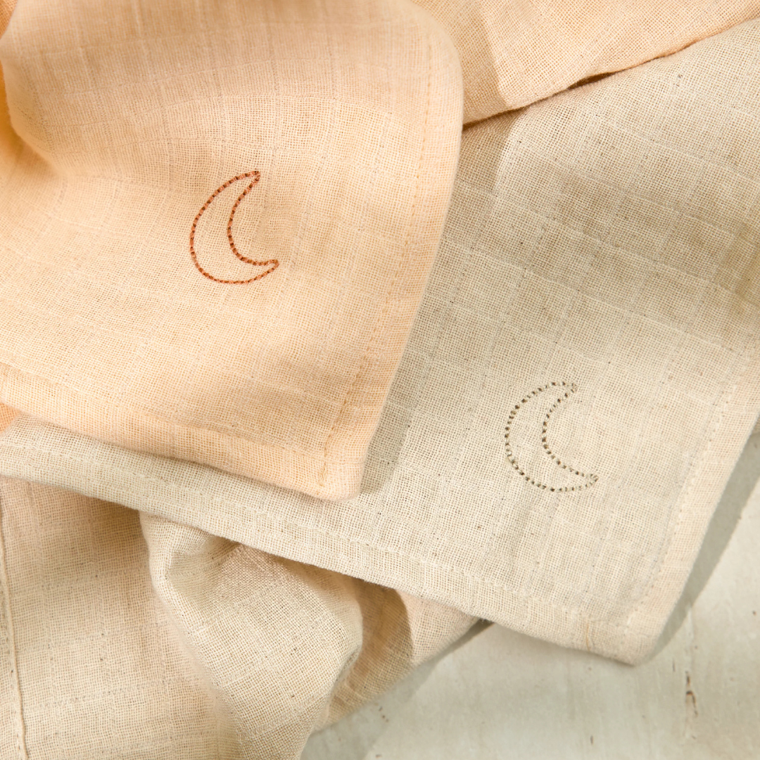 Moonboon - Organic Muslins 2 Pack - Over the Moon Rose