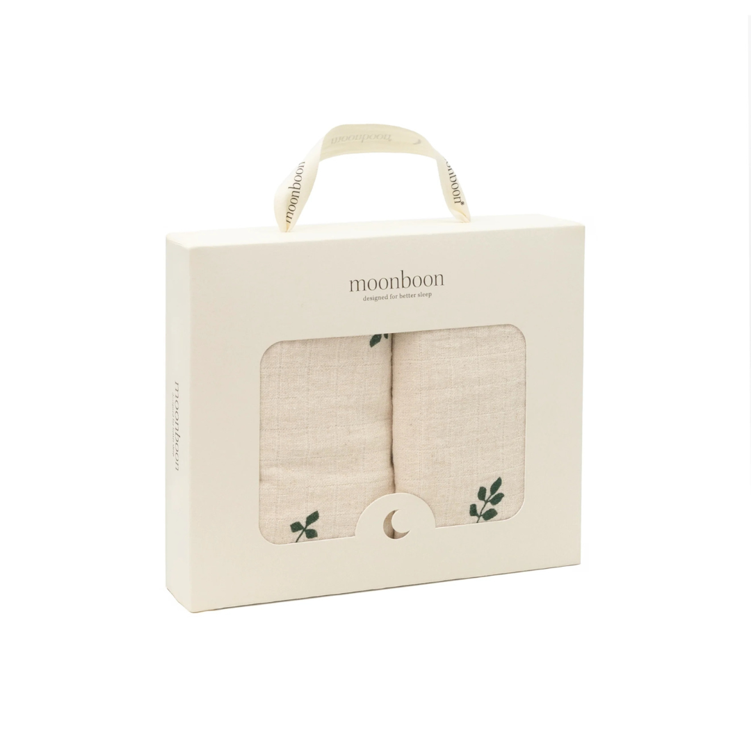 Moonboon - Organic Muslins 2 Pack - Over the Moon Rose