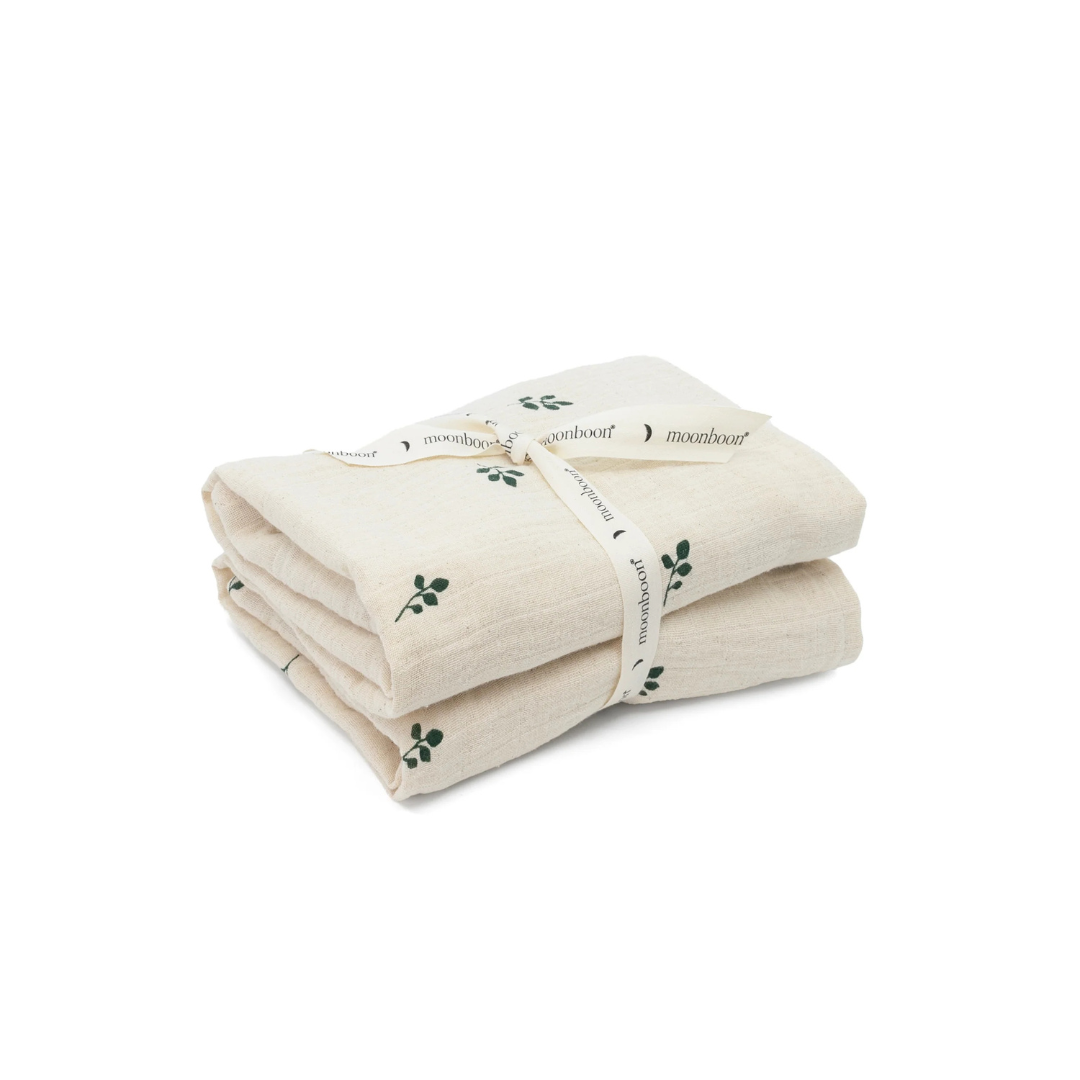 Moonboon - Organic Muslins 2 Pack - Leaf