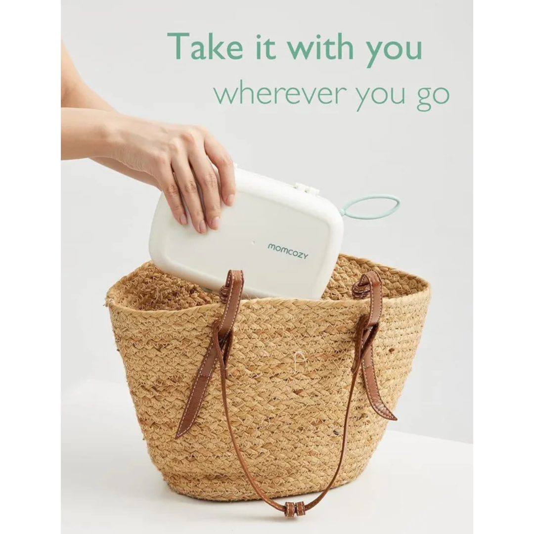 Momcozy - 7in1 Travel Baby Bottle Claning Brush and Rack Set - Green