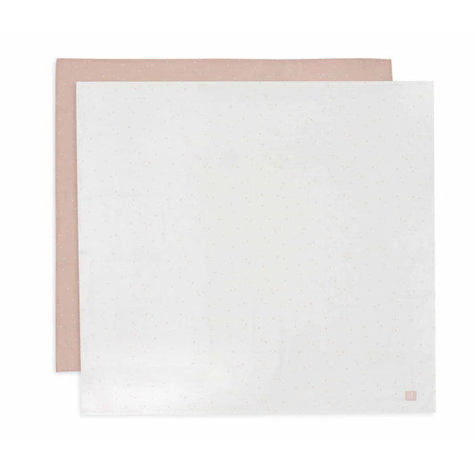 Jollein - Swaddle Muslin 115x115cm Twinkling Wild Rose (2pack)