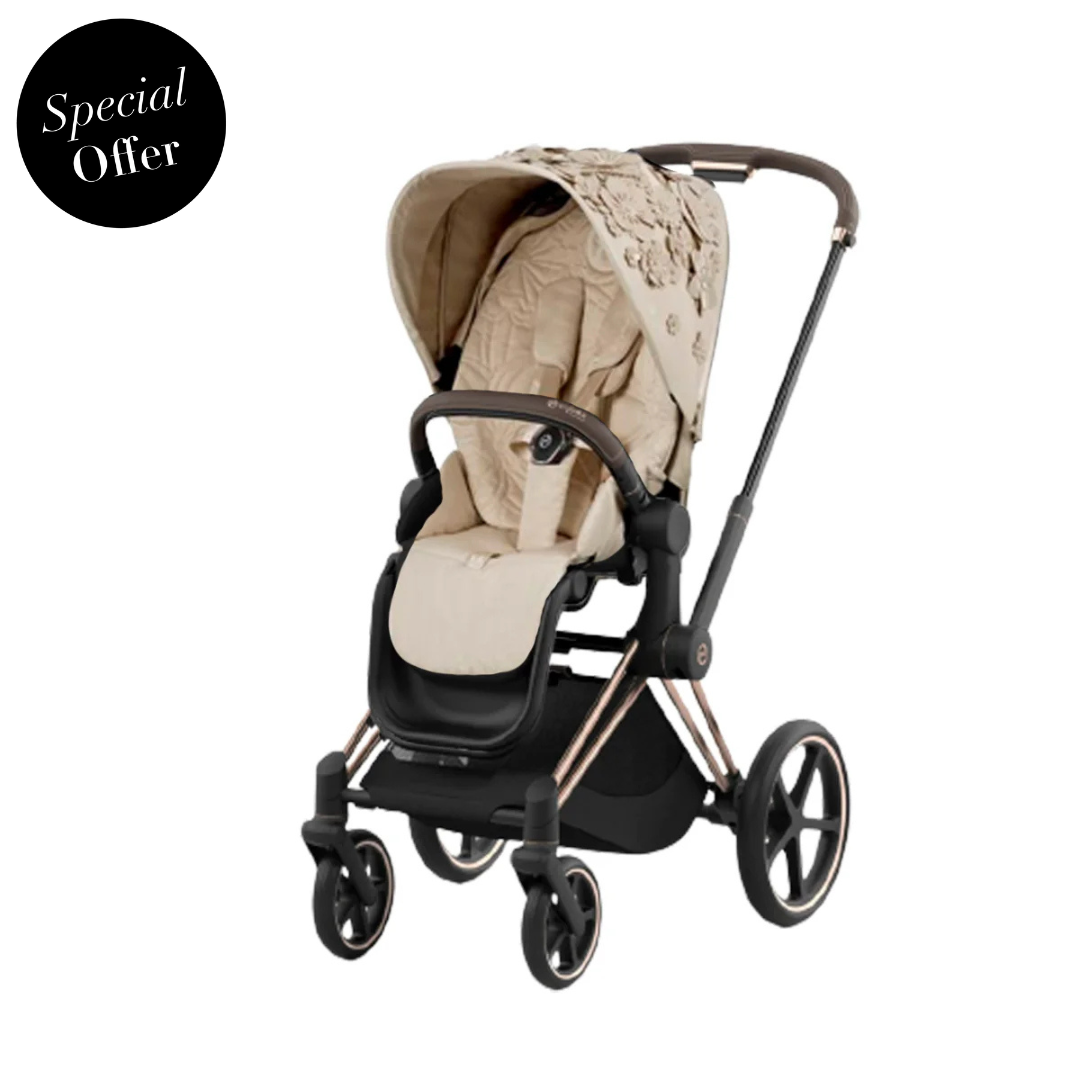 Cybex - Priam Rosegold Frame with Seat Pack