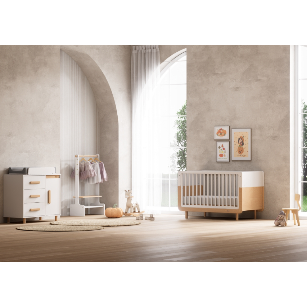 Boori - Scandi 3 Drawer Dresser_Soft White and Beech