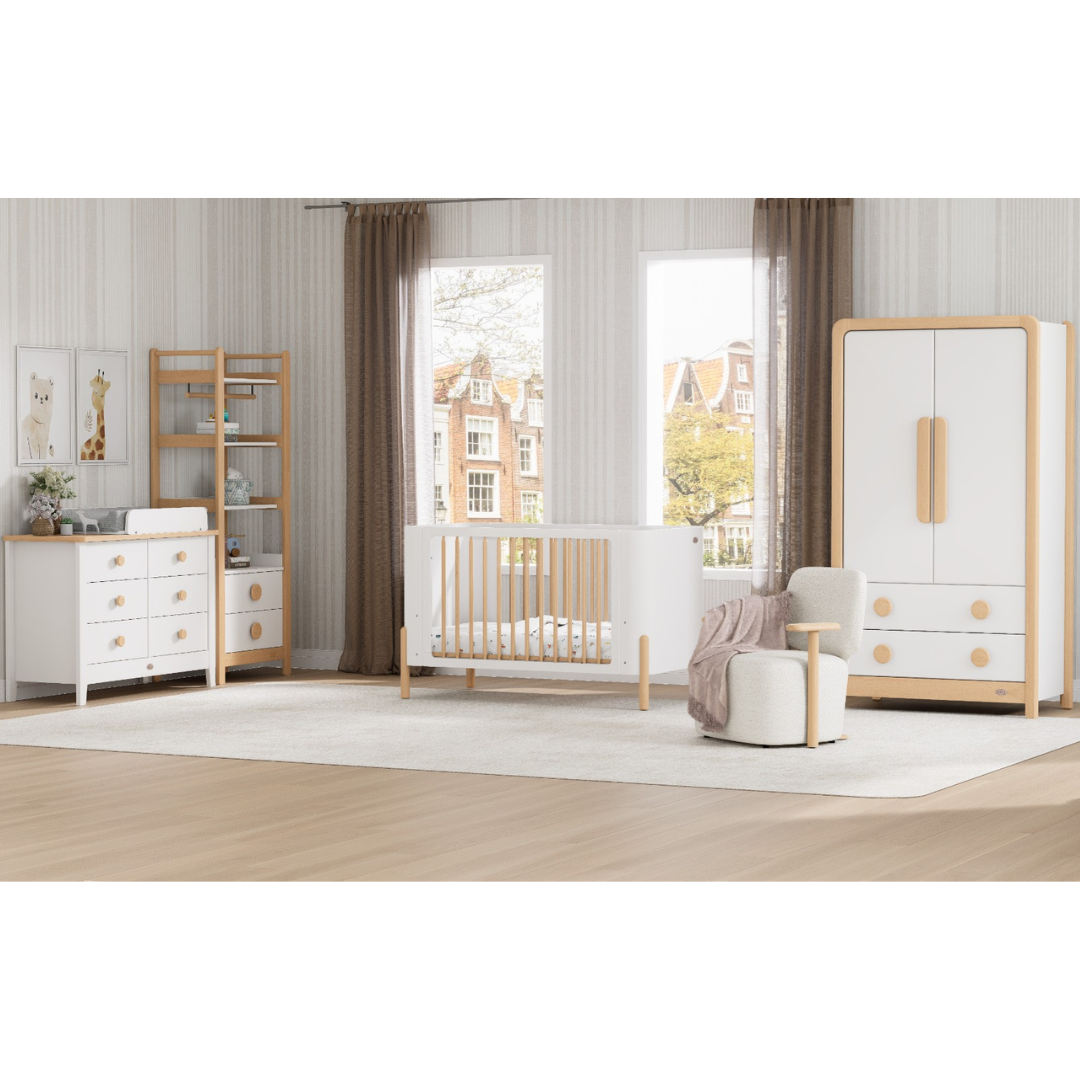 Boori - Nova 4 Piece Set with 6 Chest of Drawer, Wardrobe and Mattress