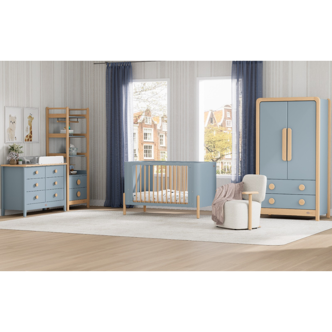 Boori - Nova 4 Piece Set with 6 Chest of Drawer, Wardrobe and Mattress