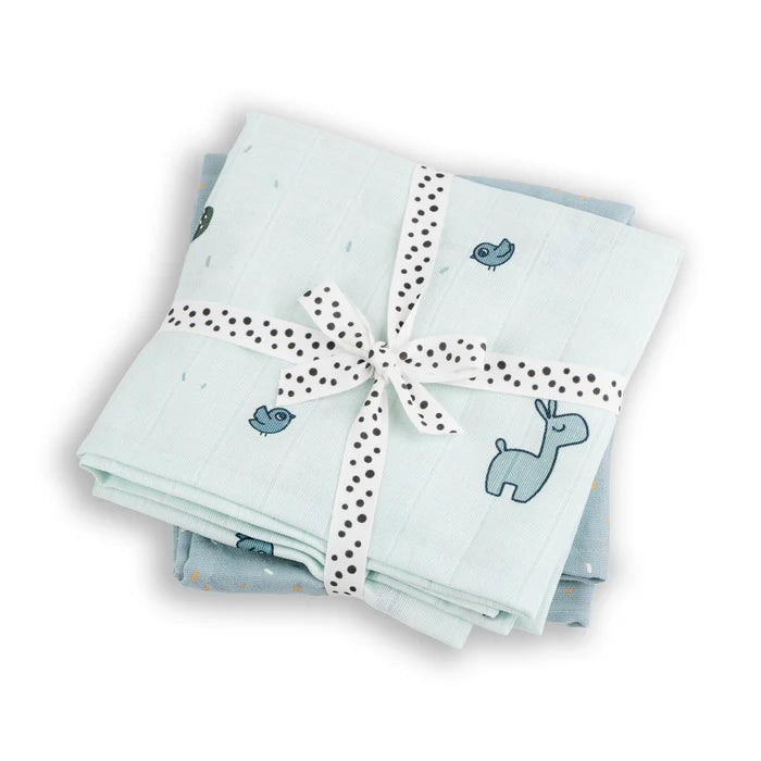 Done By Deer - Swaddle 2-pack GOTS Lalee Blue