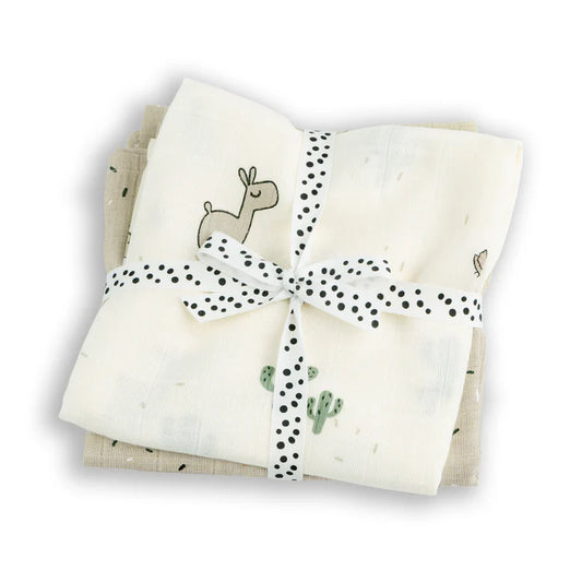 Done By Deer - Swaddle 2-pack GOTS Lalee Sand
