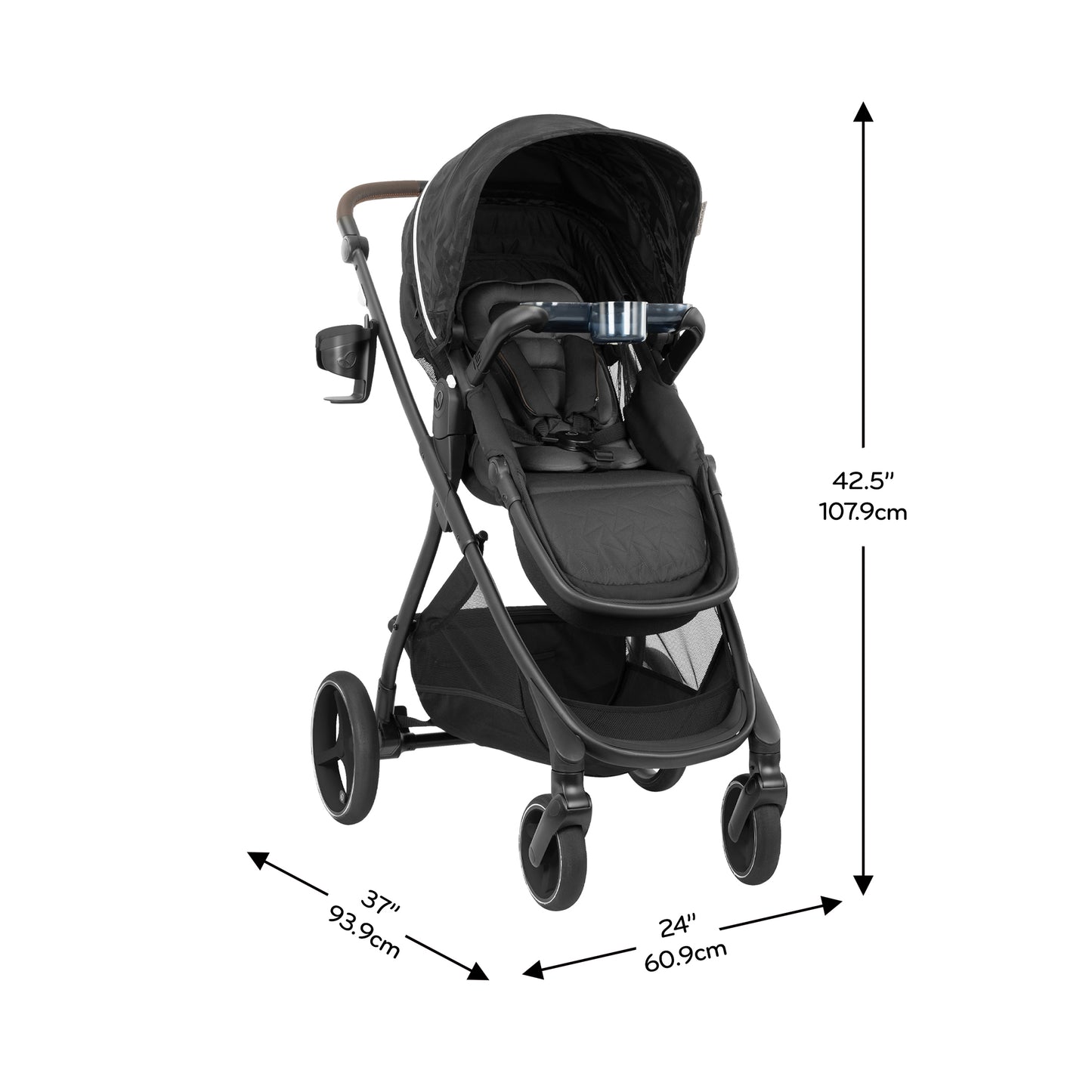 Evenflo - Shyft Intuiti+ Travel System featuring Revolve180 LiteMax NXT with SensorySoothe - Dubhan Black