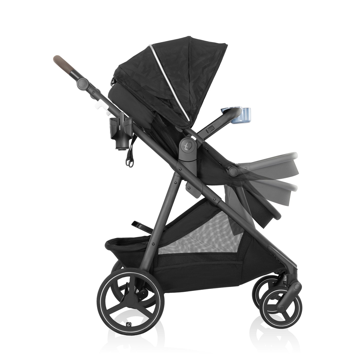 Evenflo - Shyft Intuiti+ Travel System featuring Revolve180 LiteMax NXT with SensorySoothe - Dubhan Black