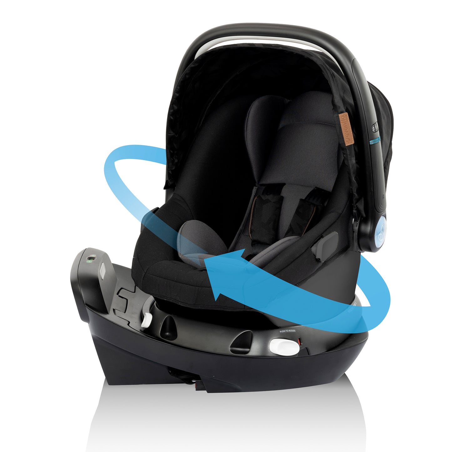 Evenflo - Shyft Intuiti+ Travel System featuring Revolve180 LiteMax NXT with SensorySoothe - Dubhan Black