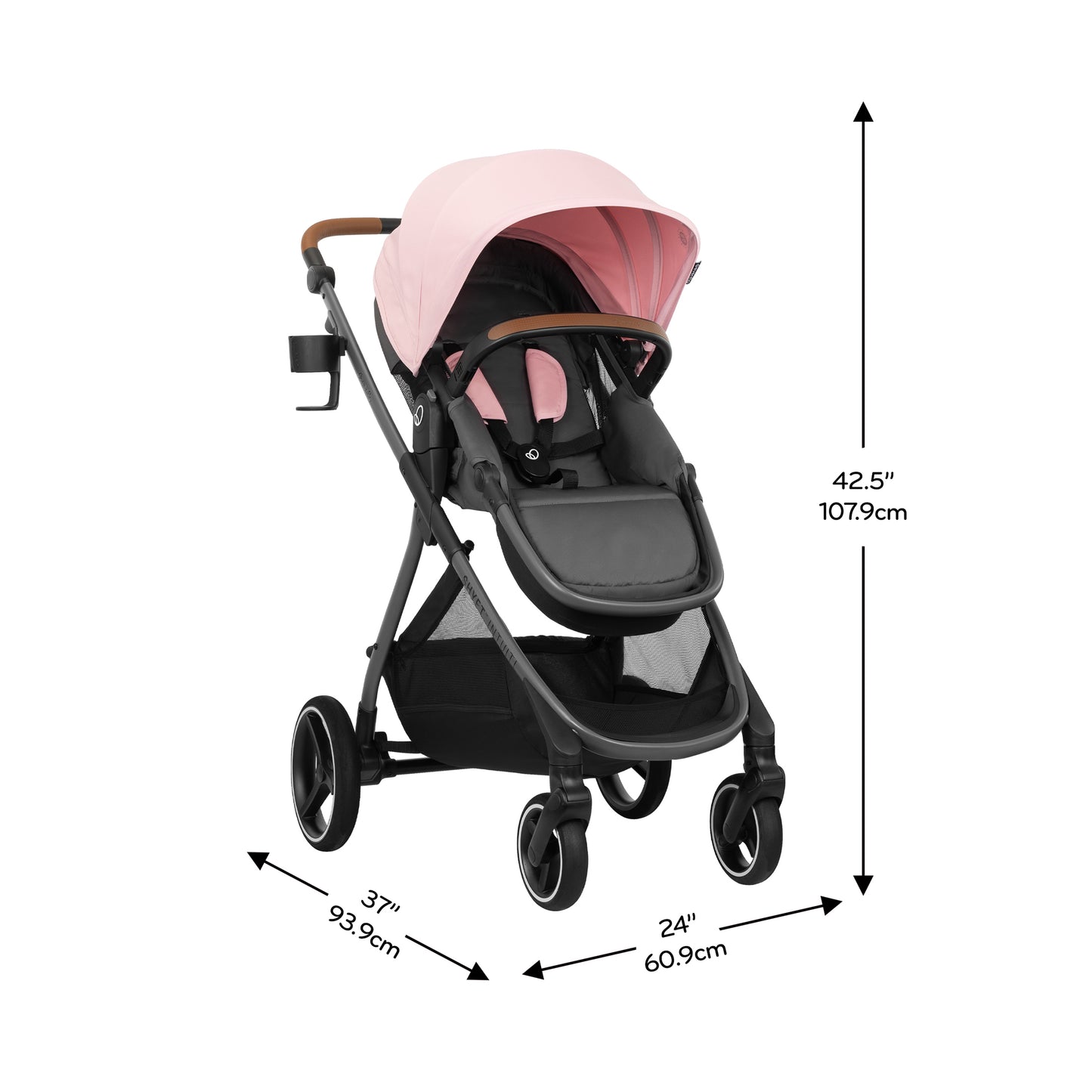 Evenflo - Shyft Intuiti Travel System with Revolve180 LiteMax NXT Rotational Infant Car Seat - Amaranth Pink