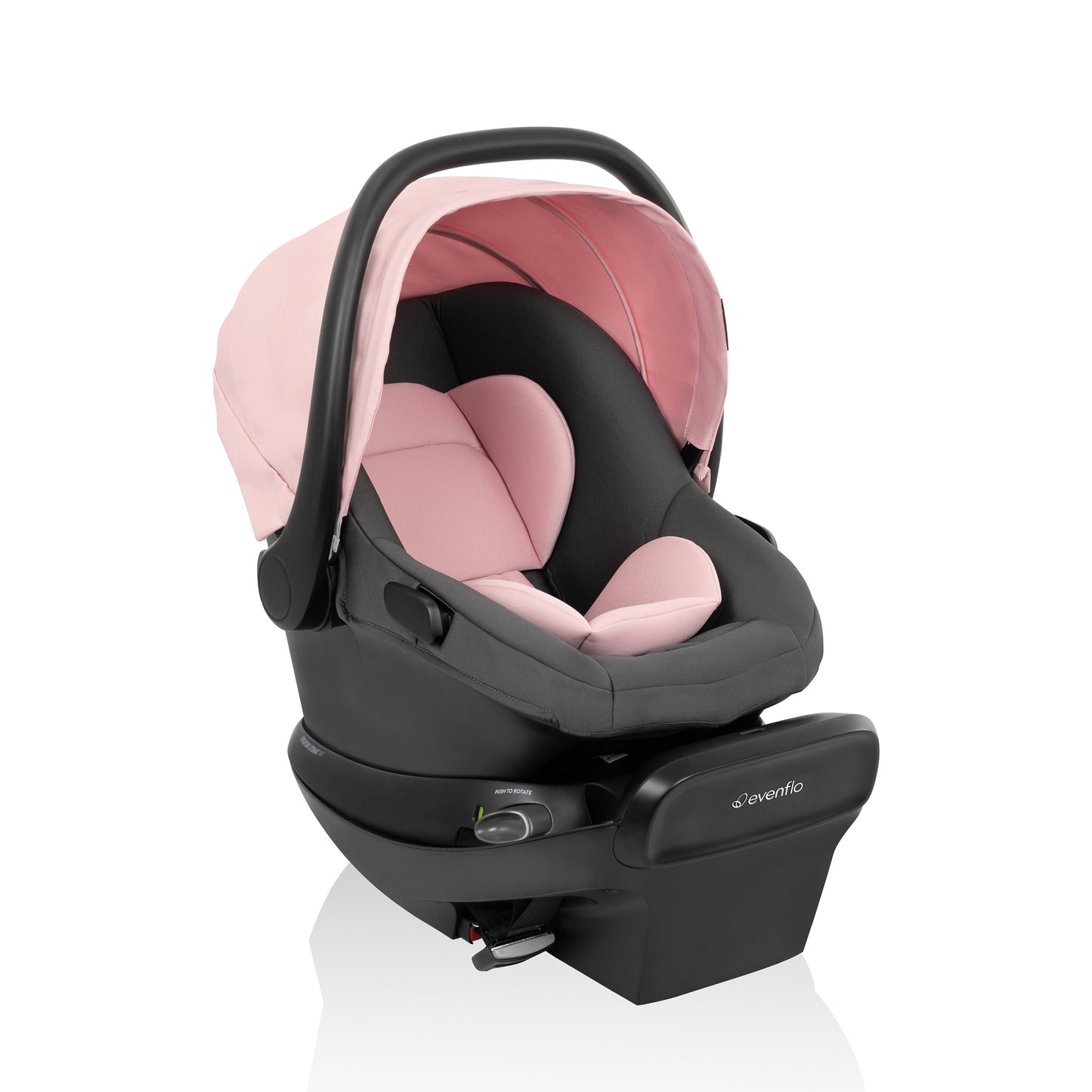Evenflo - Shyft Intuiti Travel System with Revolve180 LiteMax NXT Rotational Infant Car Seat - Amaranth Pink